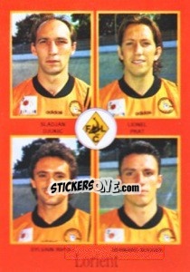 Sticker Sladjan Djukic / Lionel Prat / Sylvain Ripoll / Bernard Bouger - FOOT 1996-1997 n. 336 - Panini