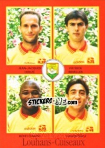 Cromo Jean-Jacques Houzé / Patrick Revelles / Koffi Fiawoo / Lucien Sergi - FOOT 1996-1997 - Panini