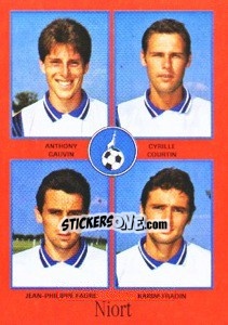 Sticker Anthony Gauvin / Cyrille Courtin / Jean-Philippe Faure / Karim Fradin - FOOT 1996-1997 n. 353 - Panini