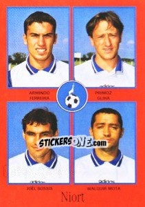 Sticker Armindo Ferreira / Primoz Gliha / Joël Bossis / Walquir Mota - FOOT 1996-1997 - Panini