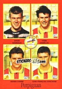 Sticker David Marraud / Yann Daniélou / Didier Combe / Jean-François Soucasse - FOOT 1996-1997 - Panini