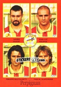 Sticker Xavier Feucht / Jean-Luc Escayol / Philippe Mazzuchetti / Pascal Despeyroux - FOOT 1996-1997 n. 356 - Panini
