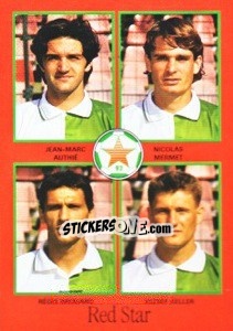 Cromo Jean-Marc Authié / Nicolas Mermet / Régis Brouard / Jozsef Keller - FOOT 1996-1997 - Panini