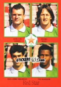 Sticker Jean-Luc Girard / Bruno Roux / Guillermo Mauricio / Ted Agasson - FOOT 1996-1997 n. 360 - Panini