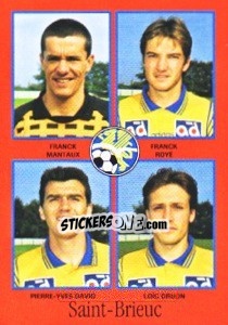 Figurina Franck Mantaux / Franck Royé / Pierre-Yves David / Loïc Druon - FOOT 1996-1997 n. 364 - Panini