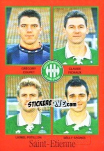 Sticker Grégory Coupet - Claude Fichaux - Lionel Potillon - Willy Sagnol - FOOT 1996-1997 n. 367 - Panini