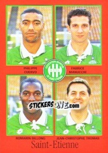 Sticker Philippe Cuervo / Fabrice Manucchi / Romarin Billong / Jean-Christophe Thomas - FOOT 1996-1997 - Panini