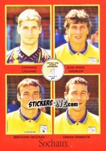 Cromo Stéphane Cassard / Jean-Marc Diringer / Bertrand Reuzeau / Erwan Manac'h - FOOT 1996-1997 - Panini