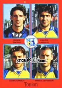 Cromo Franck Zingaro / Philippe Carvalho / Cédric Charlet / Marcel Levasseur - FOOT 1996-1997 - Panini