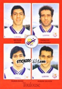 Cromo Nicolas Paviot / François Calderaro / Ruben Rossi / Ronan Salaün - FOOT 1996-1997 - Panini