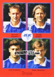 Cromo Mickaël Maurice / Jérôme Monier / Alex Di Rocco / Marc Maufroy - FOOT 1996-1997 n. 384 - Panini