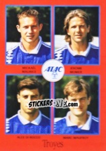 Cromo Mickaël Maurice / Jérôme Monier / Alex Di Rocco / Marc Maufroy - FOOT 1996-1997 - Panini