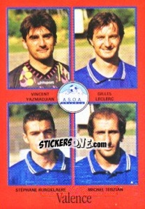 Figurina Vincent Yazmadjian / Gilles Leclerc / Stéphane Rondelaere / Michel Terzian - FOOT 1996-1997 - Panini