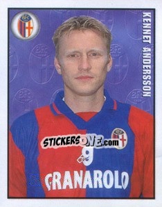 Figurina Kennet Andersson - Calcio 1997-1998 - Merlin