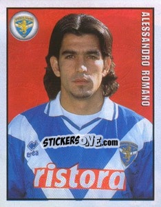 Figurina Alessandro Romano - Calcio 1997-1998 - Merlin