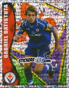 Sticker Gabriel Batistuta - Calcio 1997-1998 n. 120 - Merlin