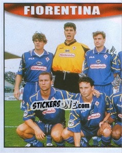 Figurina Fiorentina team (left) - Calcio 1997-1998 - Merlin