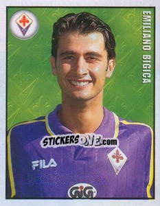 Sticker Emiliano Bigica - Calcio 1997-1998 n. 131 - Merlin