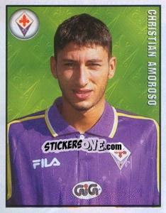 Figurina Christian Amoroso - Calcio 1997-1998 - Merlin