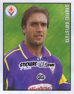 Sticker Gabriel Batistuta - Calcio 1997-1998 n. 136 - Merlin