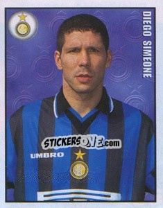 Sticker Diego Simeone - Calcio 1997-1998 n. 156 - Merlin