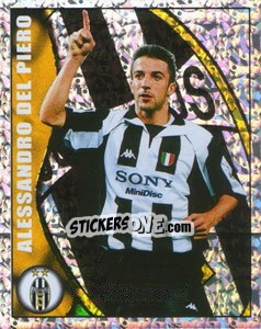 Sticker Alessandro Del Piero - Calcio 1997-1998 n. 166 - Merlin