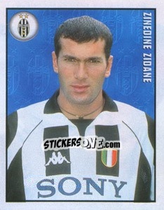 Sticker Zinedine Zidane - Calcio 1997-1998 n. 182 - Merlin