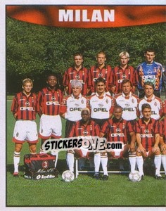 Cromo Milan team (left) - Calcio 1997-1998 - Merlin