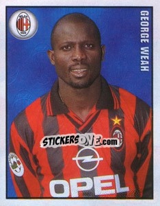 Sticker George Weah - Calcio 1997-1998 n. 255 - Merlin
