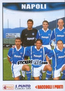 Cromo Napoli team (left) - Calcio 1997-1998 - Merlin
