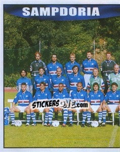 Cromo Sampdoria team (left) - Calcio 1997-1998 - Merlin