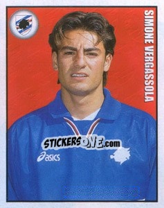Sticker Simone Vergassola - Calcio 1997-1998 - Merlin