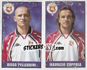 Cromo Diego Pellegrini / Maurizio Coppola - Calcio 1997-1998 - Merlin