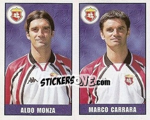 Sticker Aldo Monza / Marco Carrara - Calcio 1997-1998 n. 422 - Merlin