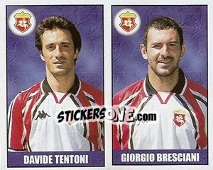 Sticker Tentoni / Bresciani - Calcio 1997-1998 n. 423 - Merlin