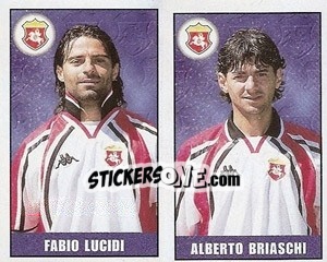Sticker Fabio Lucidi / Alberto Briaschi - Calcio 1997-1998 n. 424 - Merlin