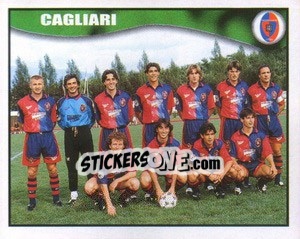 Cromo Cagliari team - Calcio 1997-1998 - Merlin
