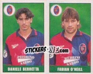 Sticker Daniele Berretta / Fabian O'Neill - Calcio 1997-1998 - Merlin
