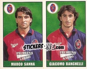 Sticker Marco Sanna / Giacomo Banchelli - Calcio 1997-1998 - Merlin