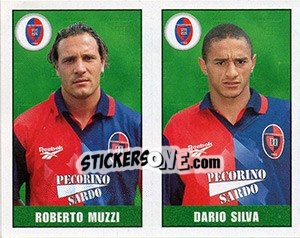 Cromo Roberto Muzzi / Dario Silva - Calcio 1997-1998 - Merlin