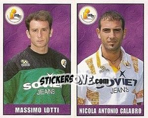 Sticker Massimo Lotti / Nicola Antonio Calabro - Calcio 1997-1998 - Merlin