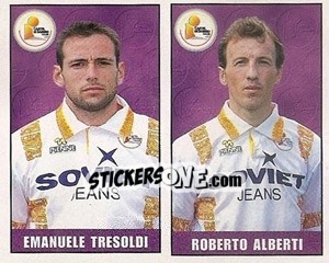 Cromo Emanuele Tresoldi / Roberto Alberti - Calcio 1997-1998 - Merlin