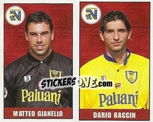 Sticker Matteo Gianello / Dario Baccin - Calcio 1997-1998 n. 443 - Merlin