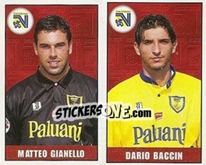 Figurina Matteo Gianello / Dario Baccin - Calcio 1997-1998 - Merlin