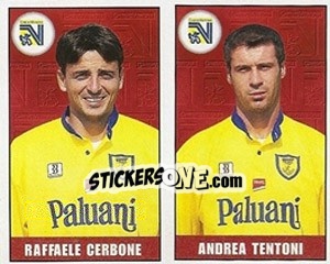 Figurina Raffaele Cerbone / Andrea Tentoni - Calcio 1997-1998 - Merlin