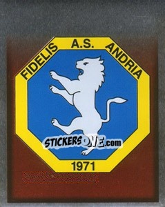 Figurina Fidelis Andria emblem - Calcio 1997-1998 - Merlin