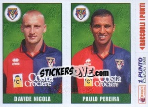 Sticker Nicola / Pereira - Calcio 1997-1998 n. 468 - Merlin