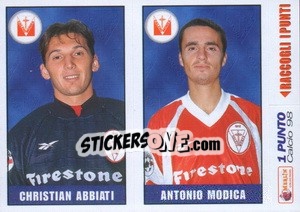 Figurina Abbiati / modica - Calcio 1997-1998 - Merlin