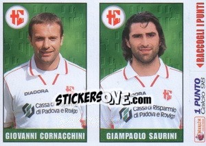 Sticker Cornacchini / Saurini - Calcio 1997-1998 n. 496 - Merlin