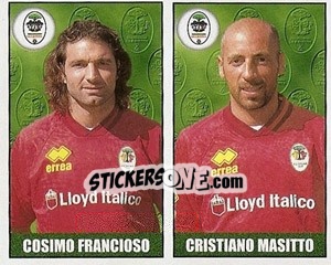 Sticker Francioso / Masitto - Calcio 1997-1998 n. 520 - Merlin